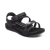 Women's Jess Adjustable Quarter Strap Sandal - Black Sparkle