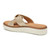 Johnston Murphy Womens Mitzi Knotted Slide in Champagne Italian Metallic Kid Suede - Image 2