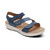 Aetrex Womens Savannah Adjustable Quarter Strap Sandal in Hazy Blue - Image 2