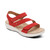 Women's Savannah Adjustable Quarter Strap Sandal - Red