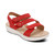 Women's Savannah Adjustable Quarter Strap Sandal - Red