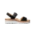 Women's Portola Two Strap Sandal - Black Full Grain Leather