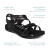 Women's Jess Adjustable Quarter Strap Sandal - Black