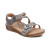 Women's Jillian Braided Quarter Strap Sandal - Brushed Silver
