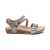 Women's Jillian Braided Quarter Strap Sandal - Brushed Silver