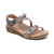 Women's Jillian Braided Quarter Strap Sandal - Brushed Silver