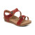 Women's Jillian Braided Quarter Strap Sandal - Red