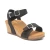 Women's Lexa Quarter Strap Wedge - Black