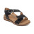 Women's Tamara Asymmetrical Quarter Strap Sandal - Black