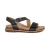 Women's Tamara Asymmetrical Quarter Strap Sandal - Black