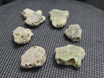 Trinitite lot 12 Grams, 6 Pieces on scale - 12.7 grams