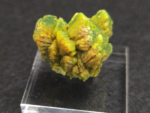 4.6 Autunite Crystal on display under indoor light