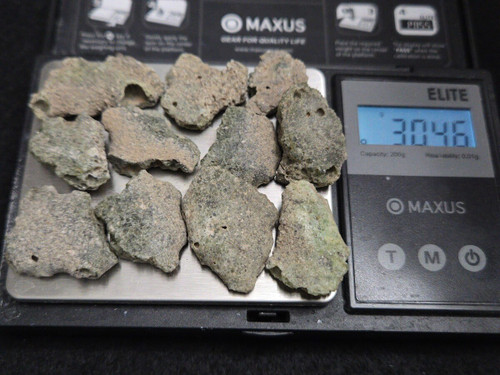 Trinitite lot 30 Grams, 11 Pieces -(Atomic Bomb Glass),  Trinity Site, New Mexico, July 16, 1945