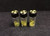 Lot of Three Sealed Vials Each Containing 1 Gram Autunite Fragments displayed under indoor UV light