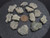 13-piece Trinitite lot - 30 grams size comparison to copper penny top