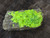 Autunite on Matrix Mini-Cabinet Specimen under outdoor light showing daytime fluorescence