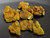 7 Piece Autunite Lot displayed on watch glass under outdoor light