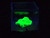 Autunite Crystal Formation in perky box under 365nm UV light