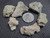 Trinitite lot 17 Grams, 6 Pieces size comparison to steel penny top