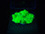 3.6 Gram Autunite Crystal in Perky Box  under only 365nm UV light