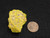 26.7  Gram Lamellar Autunite Crystal under indoor light - size comparison to copper penny bottom view
