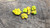 7 Piece Autunite Lot under outdoor light demonstrating daytime fluorescence
