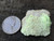 This specimen of drab yellow/green Andersonite & Andersonite and Schröckingerite under indoor light size comparison to copper penny top view