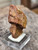 drab reddish brown Monazite -(Ce) Crystal twin on displayed under outdoor light rotated