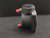 grey Type A-1 Oxygen Flow Indicator under 365NM indoor light rotated to show red plugs