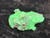 bright fluorescent green hyalite opal  formation under indoor light and UV light