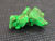 bright green gnarly Autunite crystal formation under outdoor light and 365nm light
