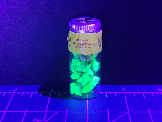 11-Grams of Autunite Crystals, Fluorescent Uranium Ore