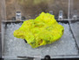 Autunite Crystal Formation in perky box under outdoor light