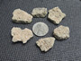 Trinitite lot 12 Grams, 6 Pieces size comparison to steel penny top