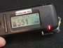 Uraninite - Deer Park Mine, North Carolina, USA being measured with the Radiacode 103 - 551kCPM