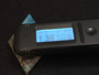 carved and polished Blue Apatite Crystal  measured by the Radiacode 101