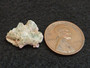 Trinitite (Atomic Bomb Glass), 790 Milligrams under indoor light size comparison to penny bottom view