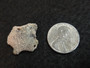 Trinitite (Atomic Bomb Glass), Trinity Site, New Mexico, July 16, 1945 - 1.6 Grams size comparison to steel penny - front