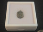 showing how item is stored in a display case labeled