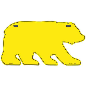 Solid Yellow Wholesale Novelty Metal Bear Tag