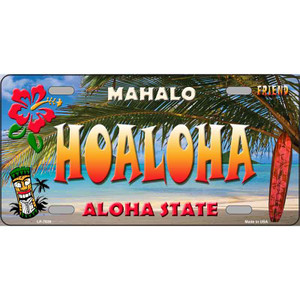 Hoaloha Hawaii State Novelty Wholesale Metal License Plate