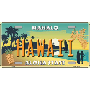 Hawaii Pineapple Novelty Wholesale Metal License Plate