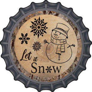 Let it Snow Wholesale Novelty Metal Bottle Cap Sign