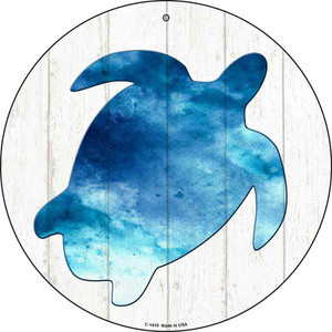 Seaturtle Silhouette Wholesale Novelty Metal Circular Sign