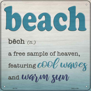 Beach Wholesale Novelty Metal Square Sign