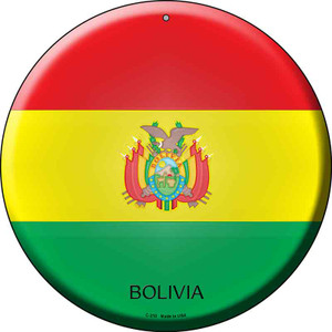 Bolivia Country Wholesale Novelty Metal Circular Sign