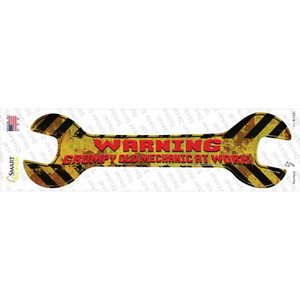 Old Mechanic At Work Wholesale Novelty Wrench Sticker Decal