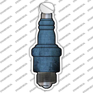 Light Blue Oil Rubbed Wholesale Novelty Spark Plug Sticker Decal