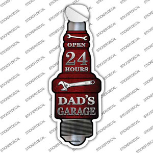 Dads Garage Wholesale Novelty Spark Plug Sticker Decal