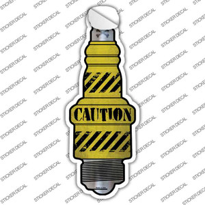 Caution Wholesale Novelty Spark Plug Sticker Decal